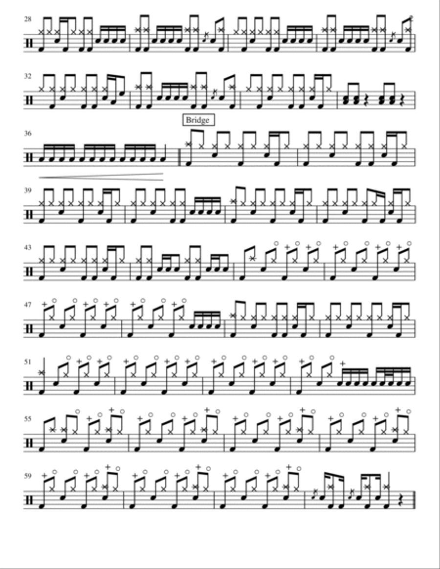 Feet Don't Fail Me Feet Don't Fail Me Drum Set scores gallery preview page 2