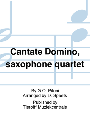 Book cover for Cantate Domino, Saxophone Quartet
