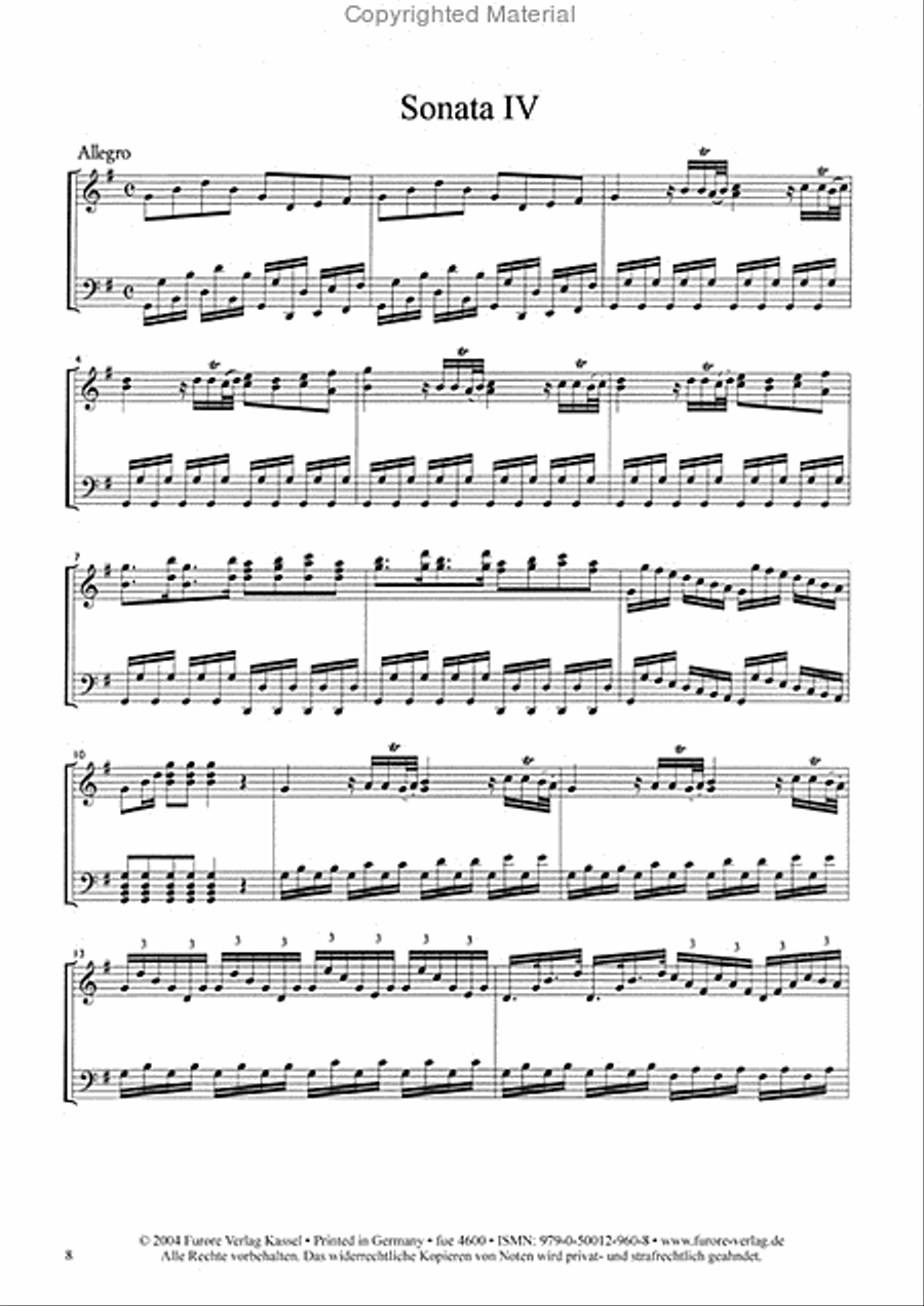 Six Sonatas pour le Clavecin op. 1 Sonaten IV-VI Harpsichord scores gallery preview page 2