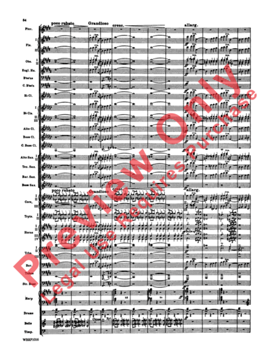 Rhapsody in Blue Concert Band scores gallery preview page 57
