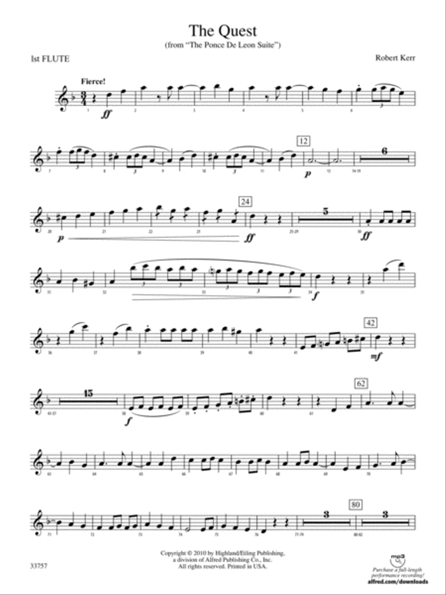The Quest: Flute Full Orchestra scores gallery preview page 1