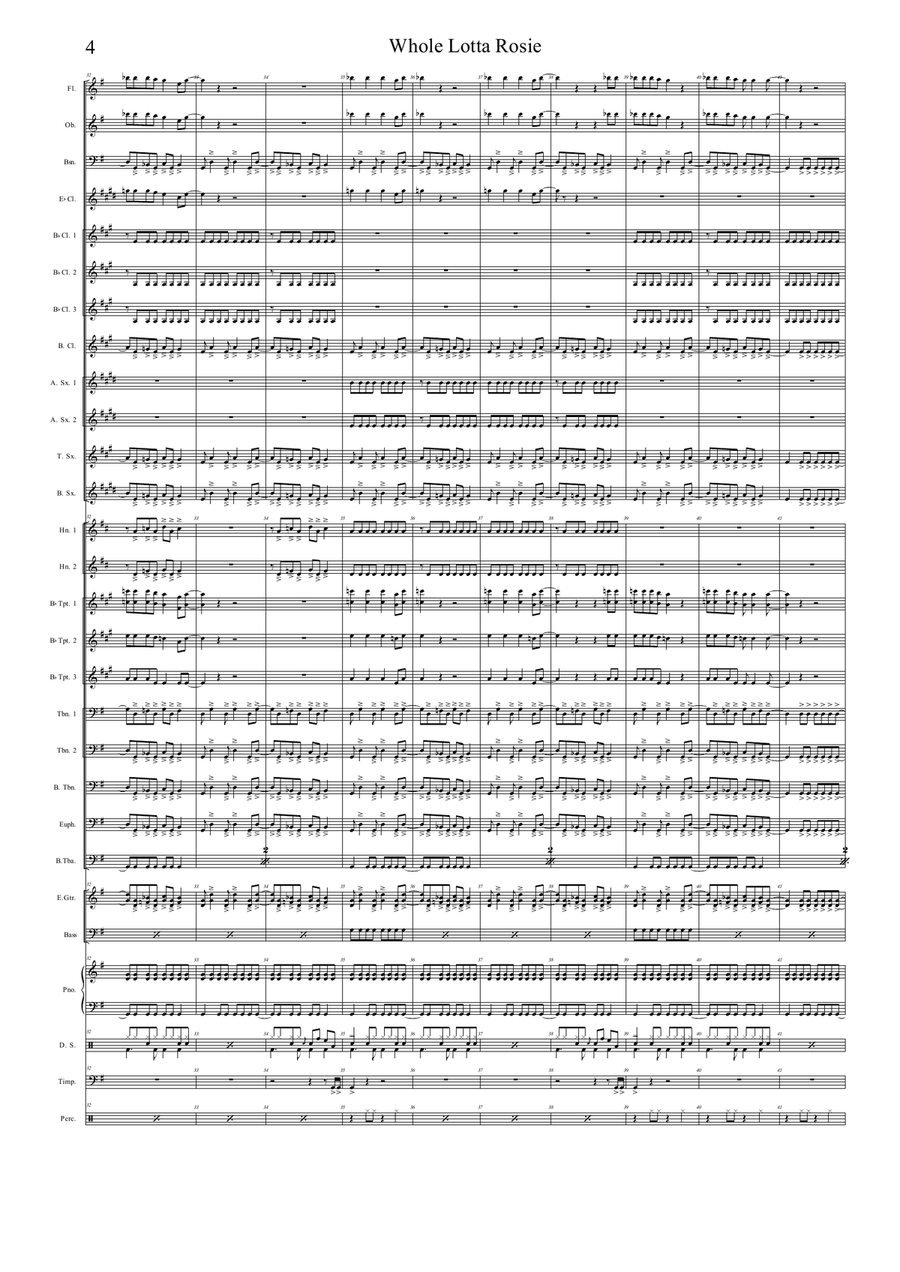 Whole Lotta Rosie Concert Band scores gallery preview page 4