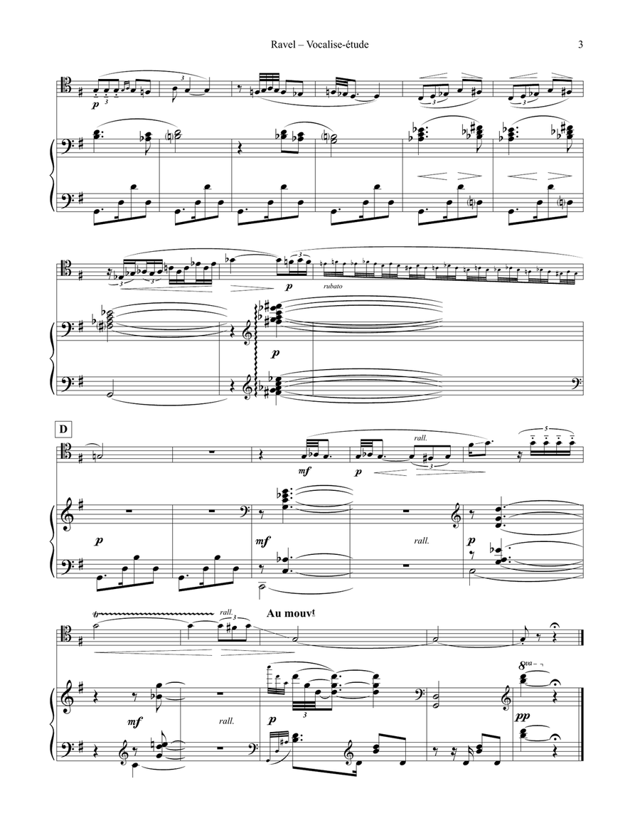 Vocalise-étude for Trombone & Piano Piano scores gallery preview page 3