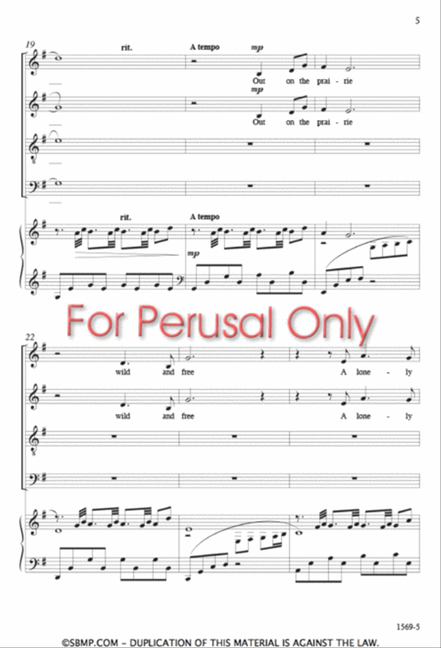 Melancholy Flower - SATB Octavo 4-Part scores gallery preview page 4