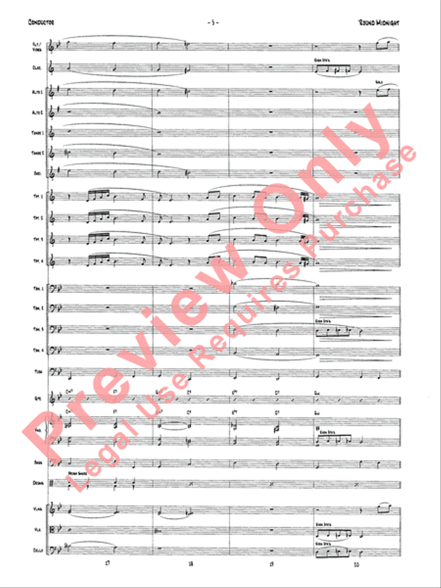'Round Midnight Jazz Ensemble scores gallery preview page 8