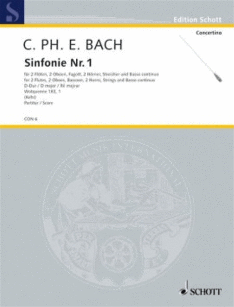 Symphony No. 1 Wq 183/1 Chamber Orchestra scores gallery preview page 1