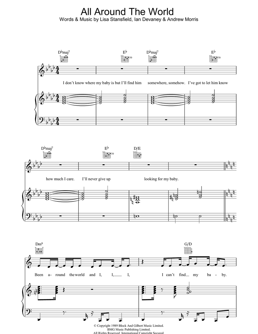 All around the world piano cheap