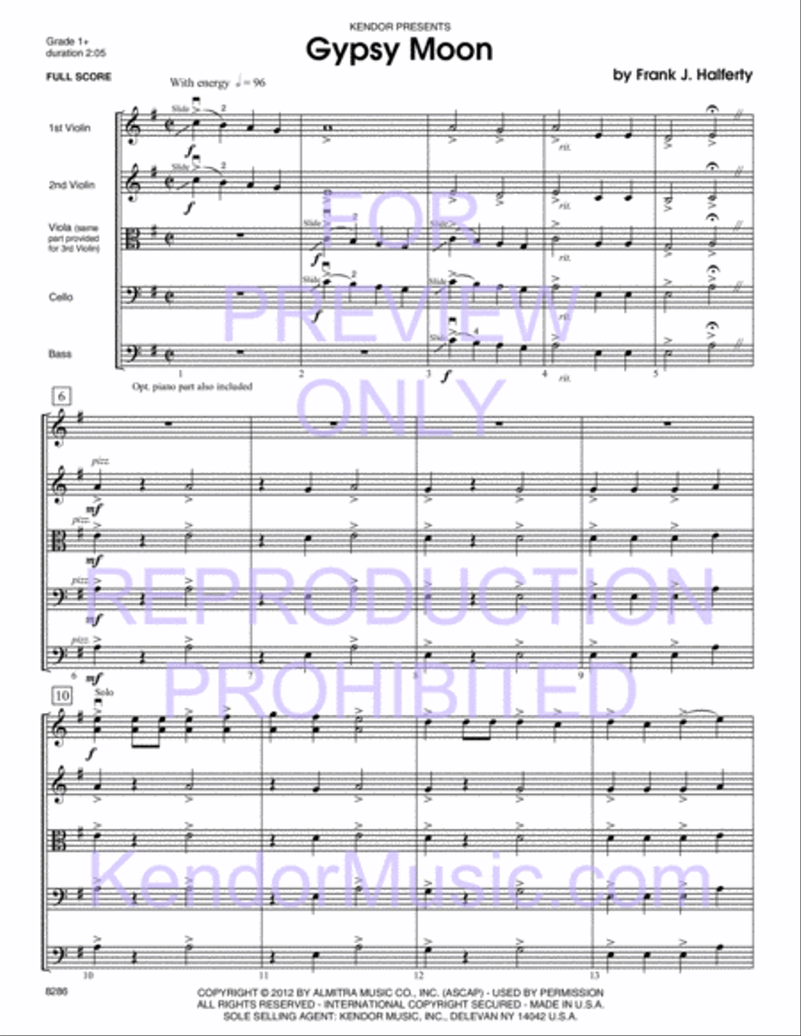 Gypsy Moon String Orchestra scores gallery preview page 2