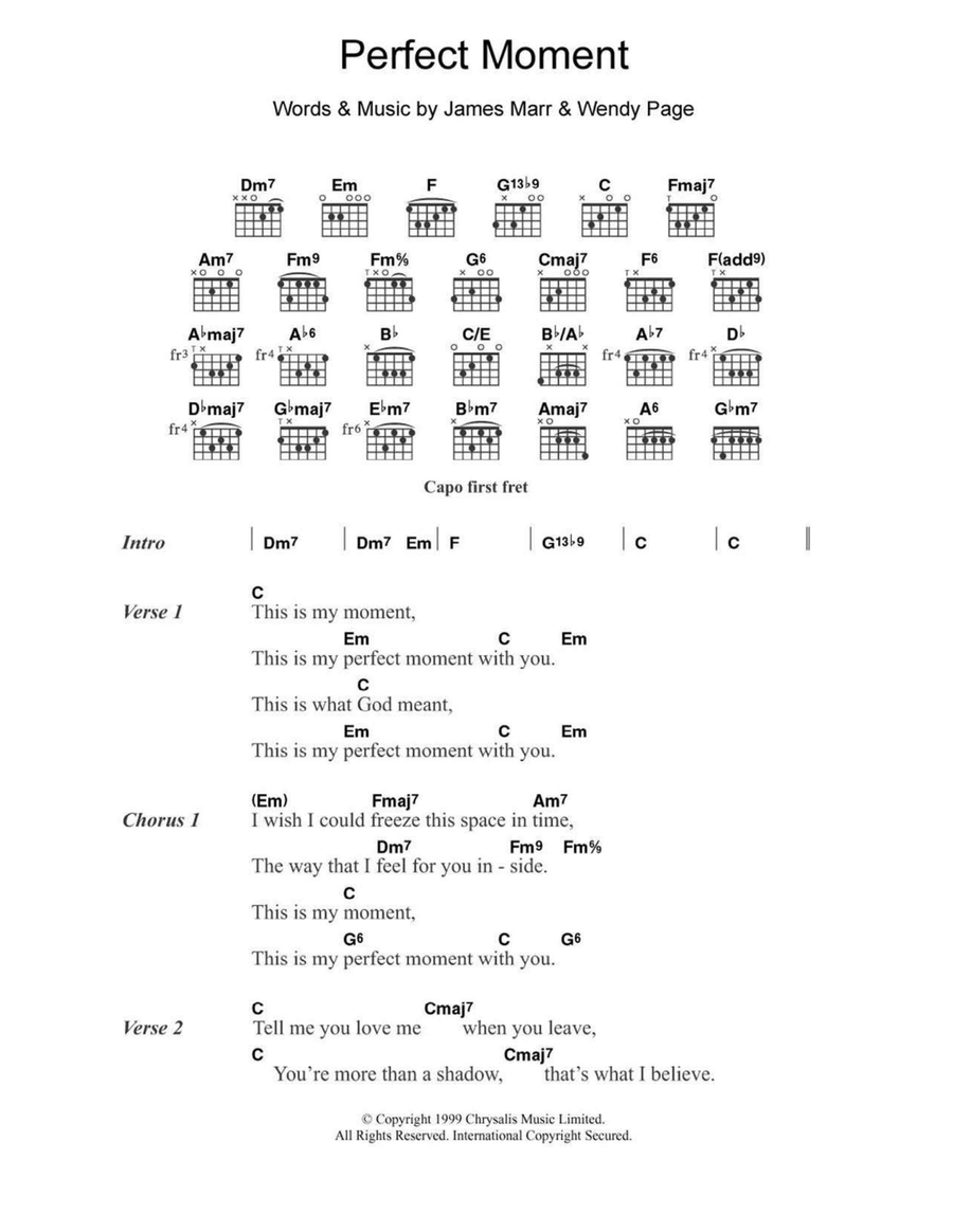 Perfect Moment Acoustic Guitar scores gallery preview page 1