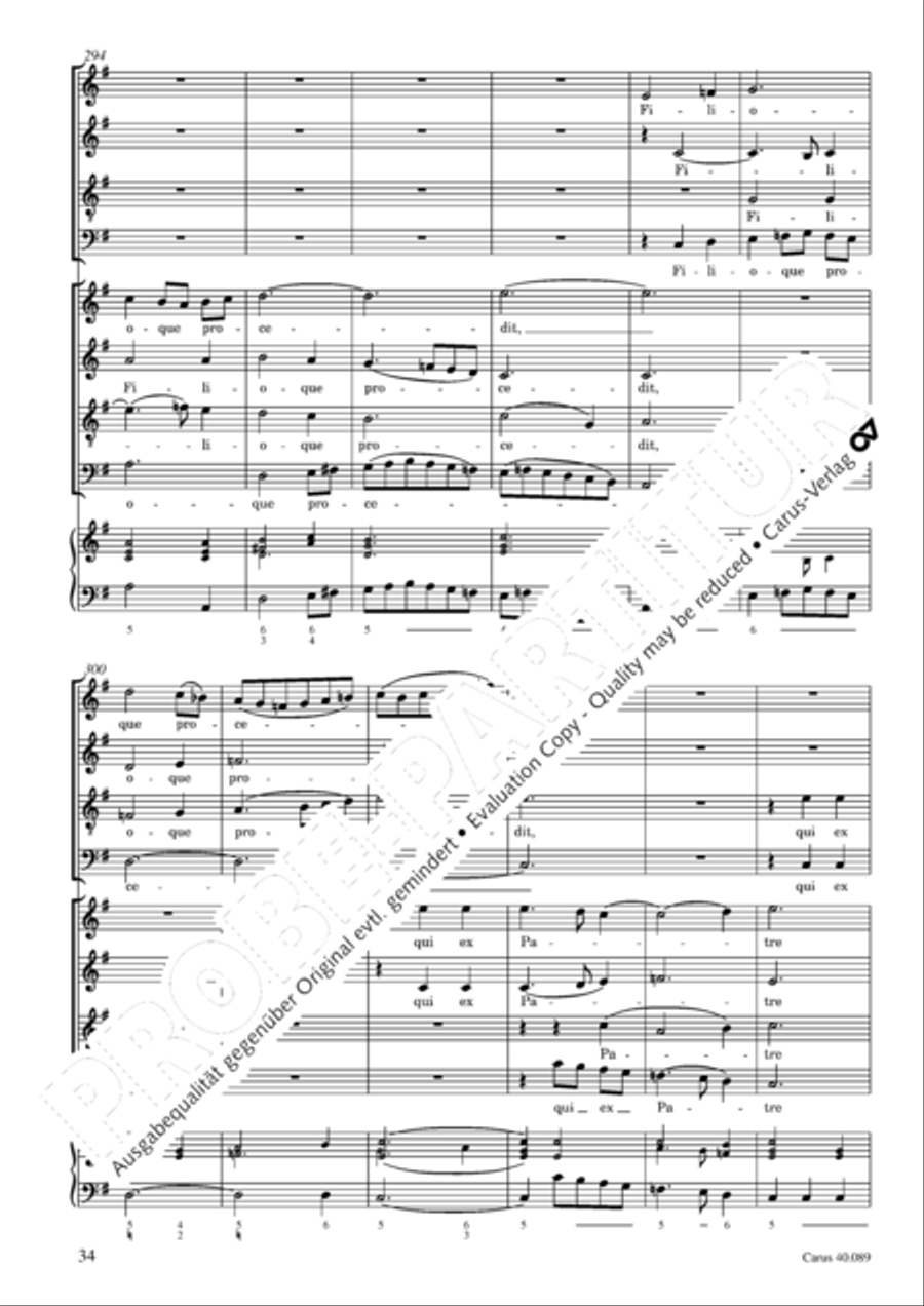 Credo a 8 voci Credo a 8 voci 4-Part scores gallery preview page 35