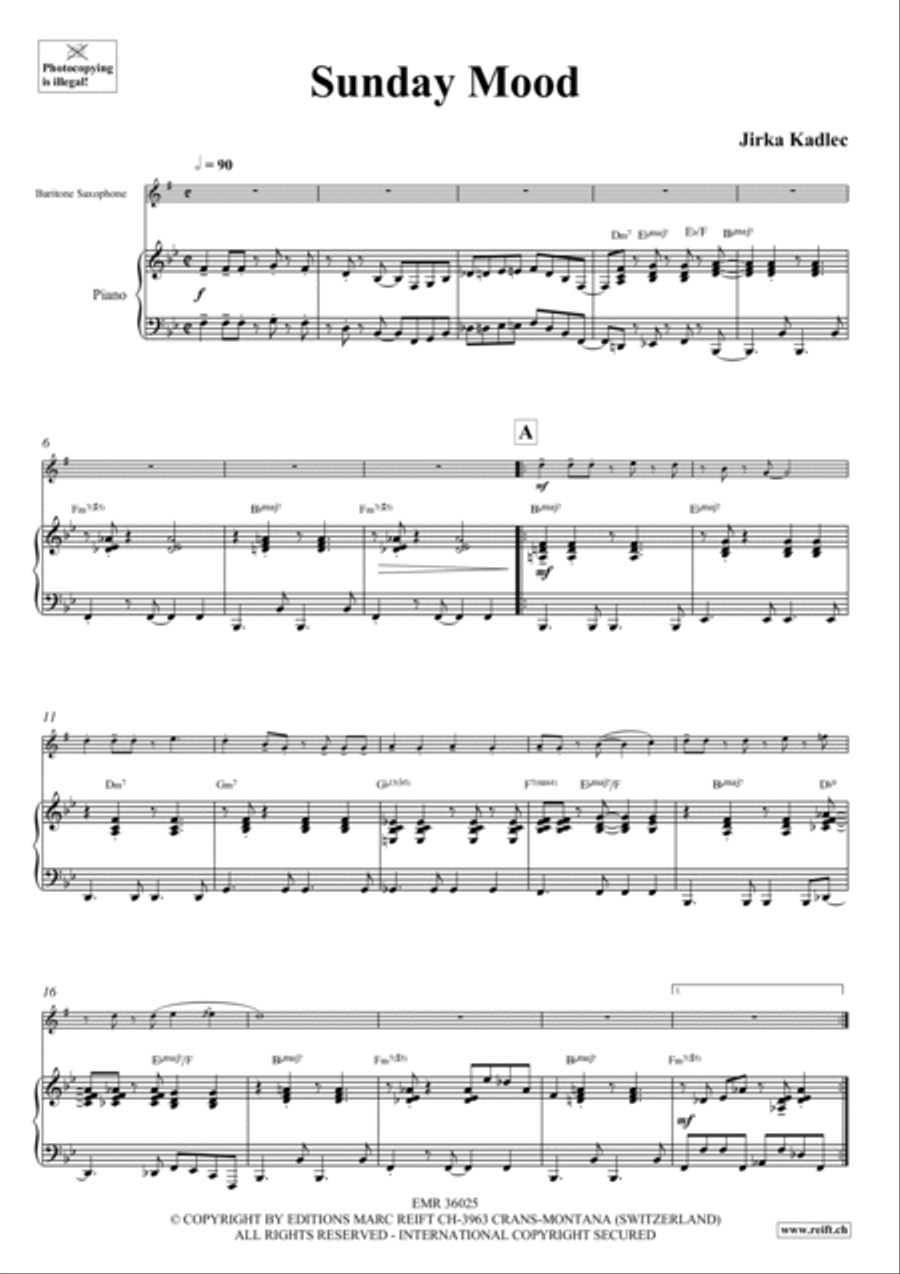 Sunday Mood Baritone Saxophone scores gallery preview page 4