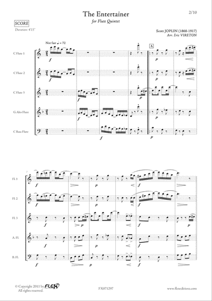 The Entertainer Flute scores gallery preview page 2
