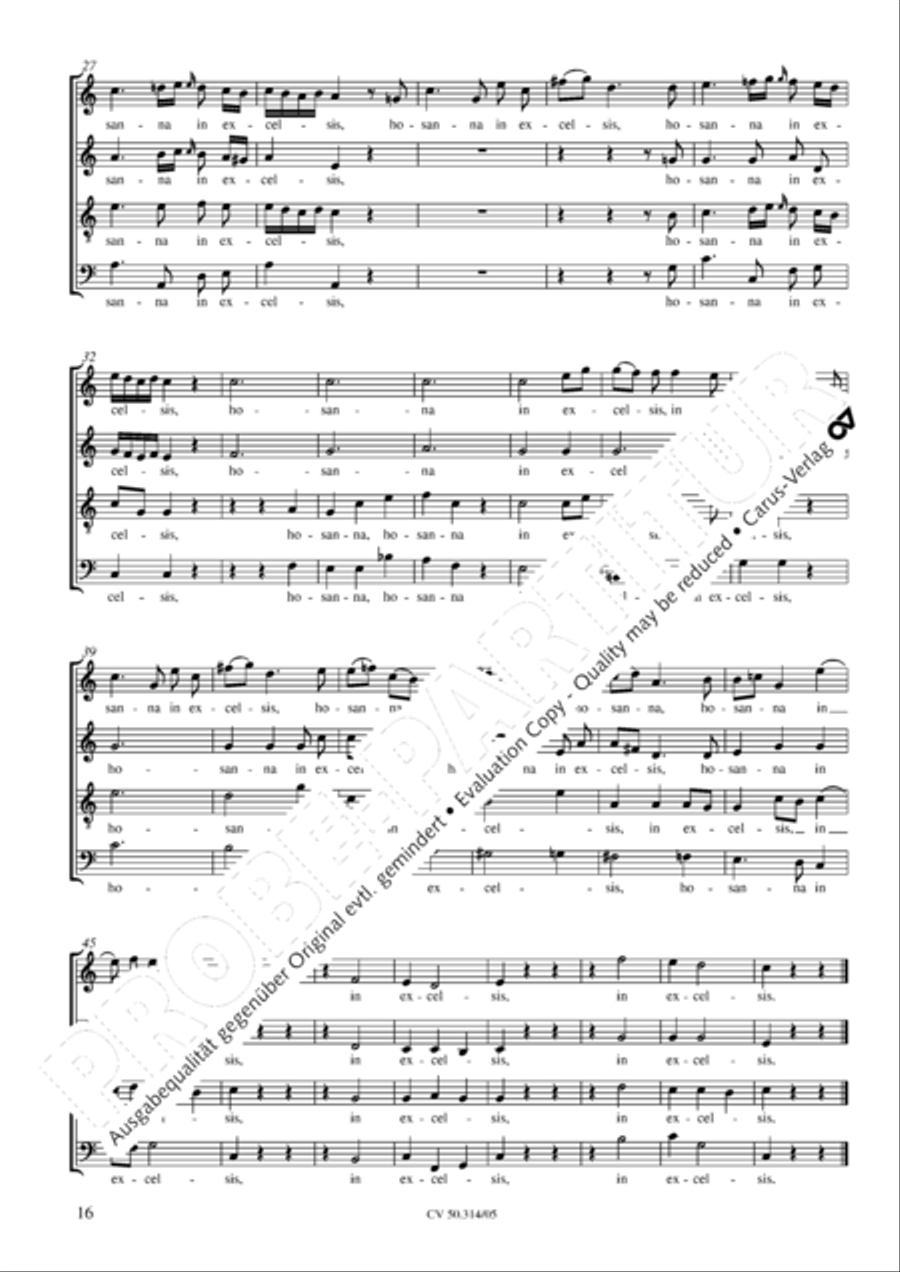 Missa Sancti Joannis Nepomuceni 4-Part scores gallery preview page 17