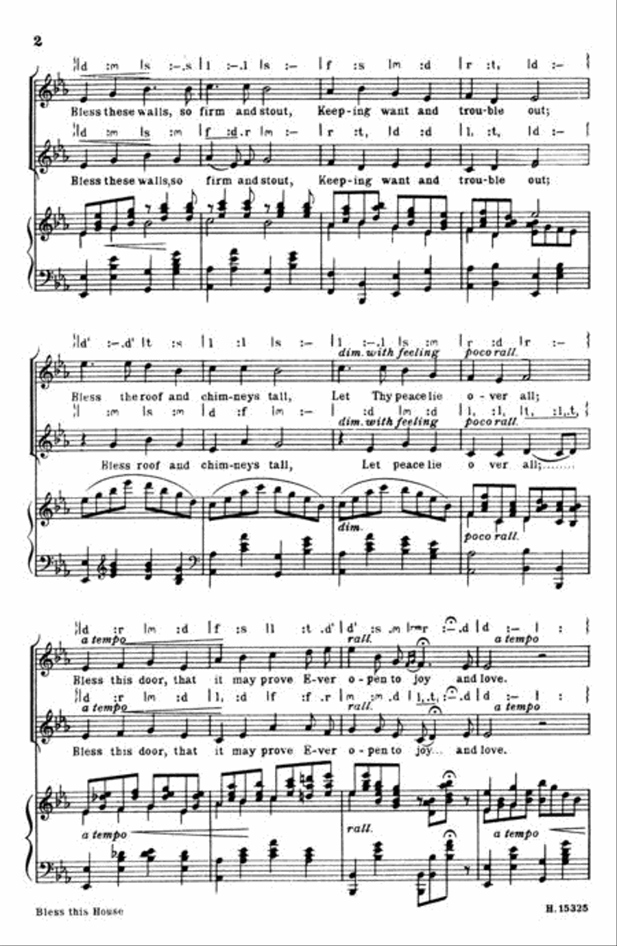 Bless This House Choir scores gallery preview page 2