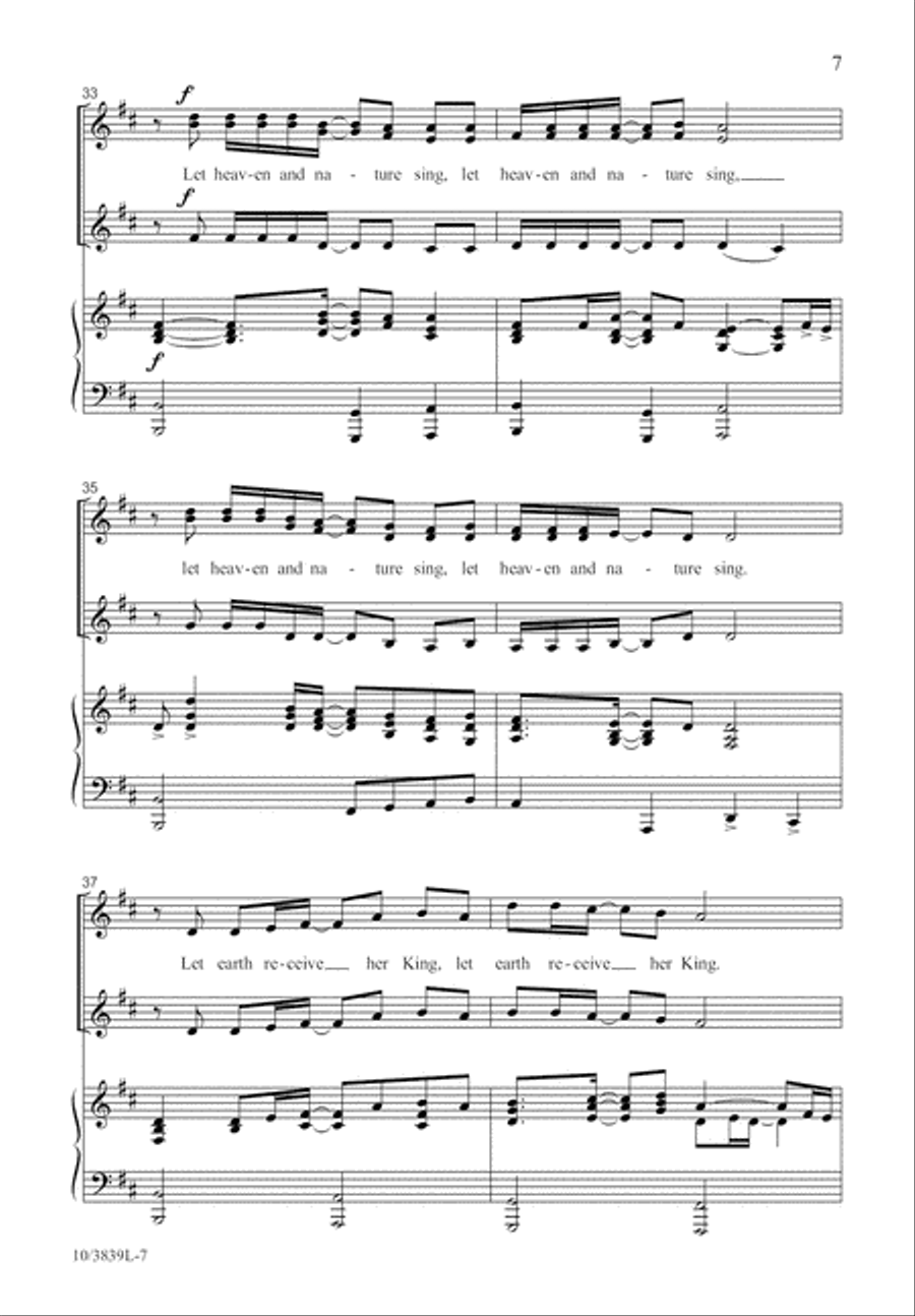 Let Heaven and Nature Sing SSA scores gallery preview page 8