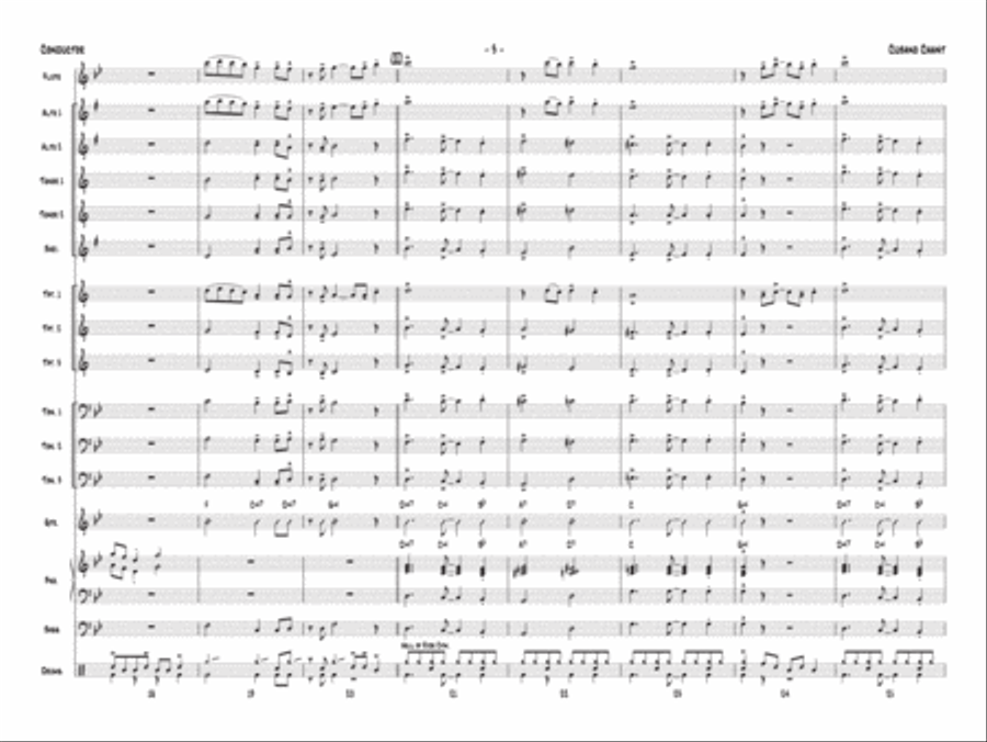 Cubano Chant: Score Cubano Chant: Score Jazz Ensemble scores gallery preview page 5