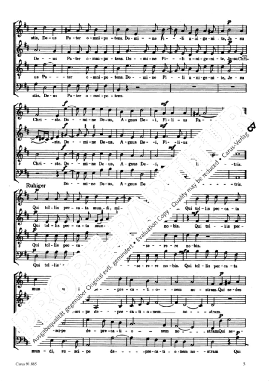Missa brevis in D minor Missa brevis in D minor 4-Part scores gallery preview page 6