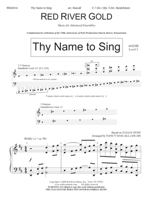 Thy Name to Sing