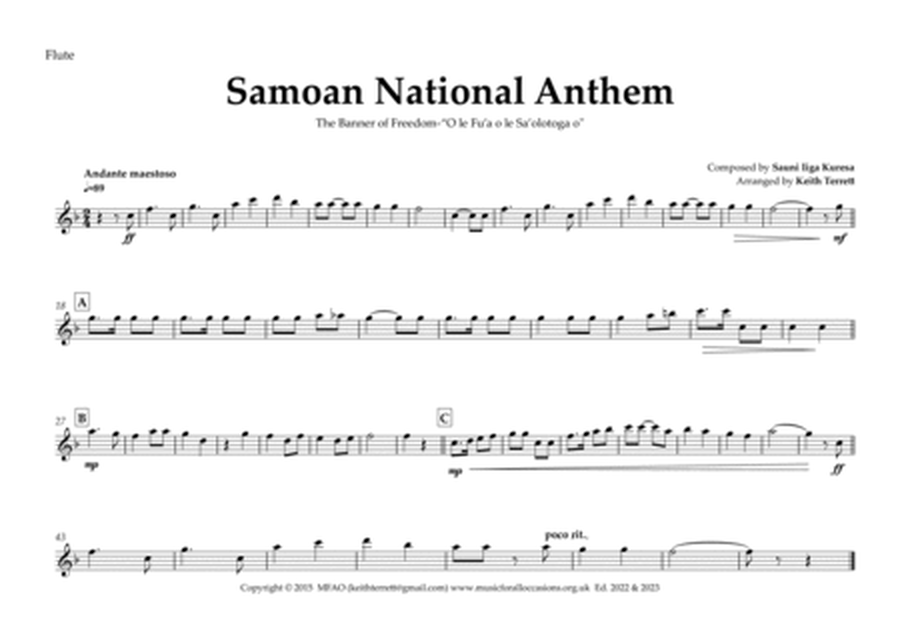 Samoan National Anthem for Wind/Concert/Military Band MFAO World National Anthem Series image number null