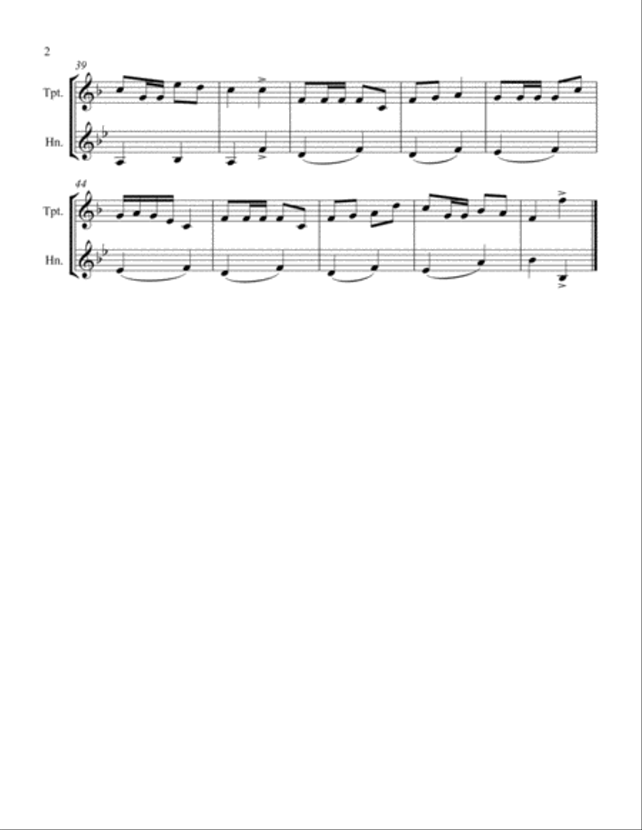 The Funny Trumpeter Brass Duet scores gallery preview page 2