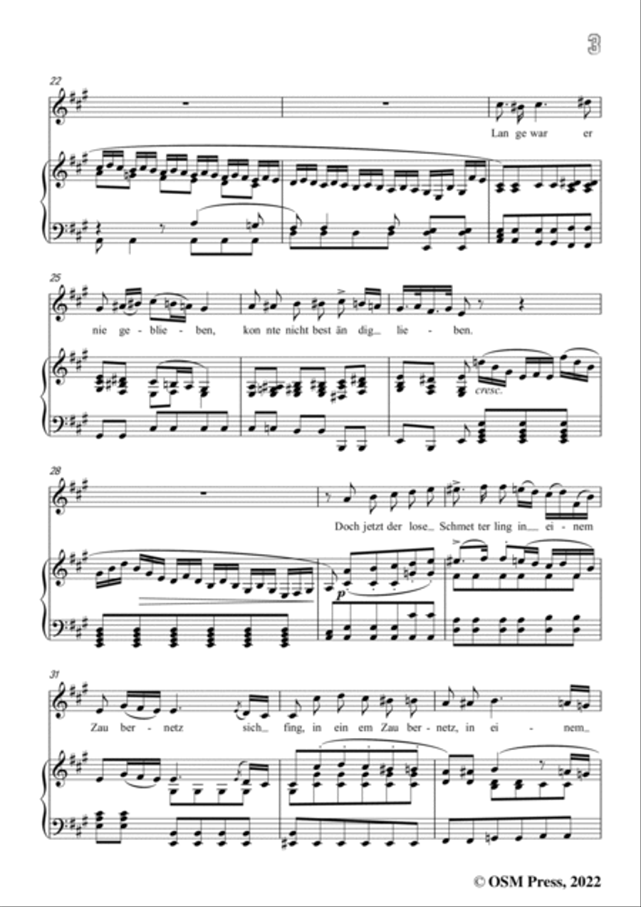 Loewe-Das Zaubernetz,in A Major,for Voice and Piano Voice Solo scores gallery preview page 5