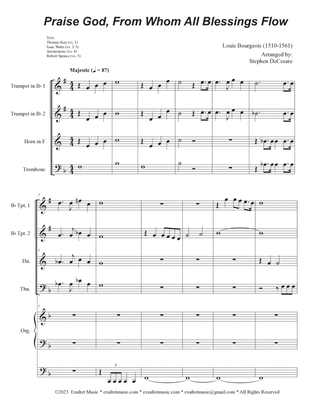 Praise God, From Whom All Blessings Flow (Vocal Quartet - (SATB) (Full Score) - Score Only