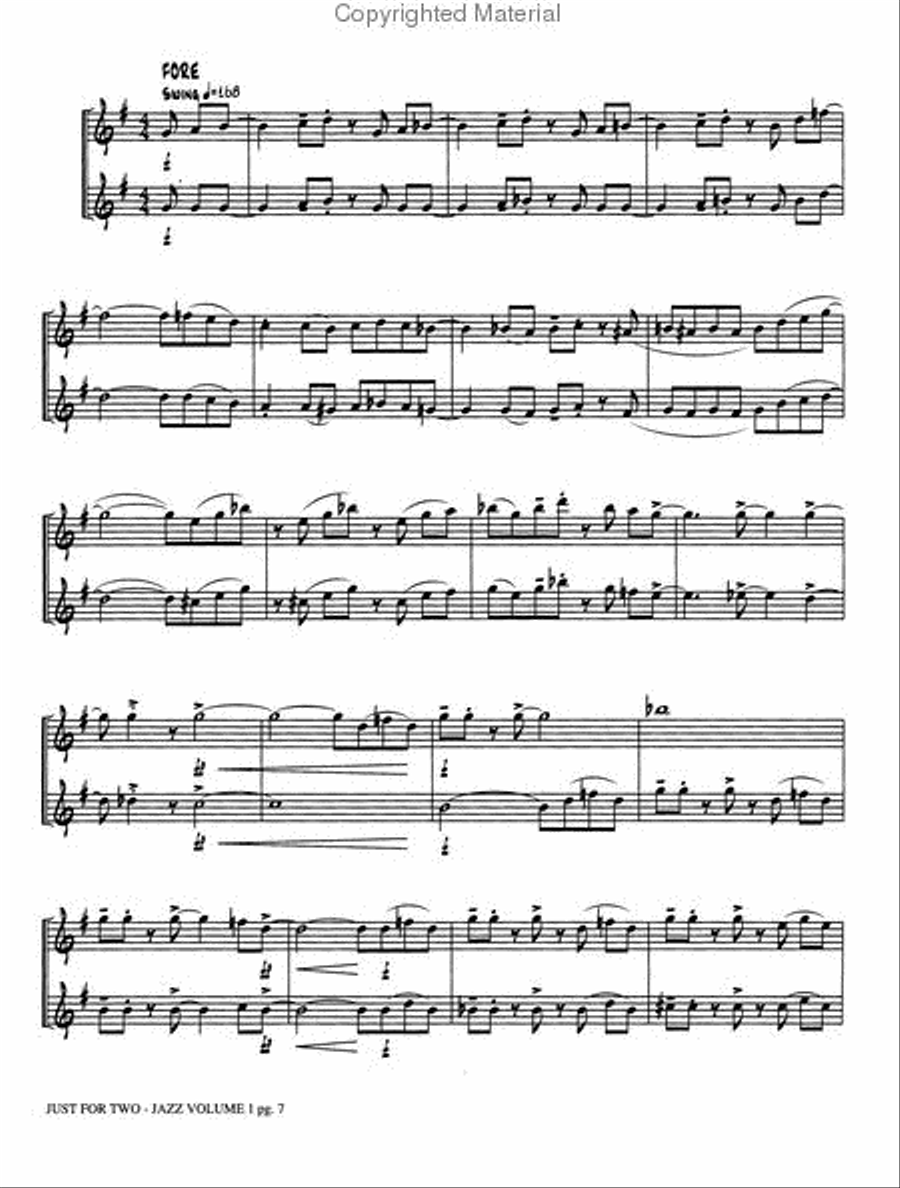 Just for Two Jazz, Volume 1 Small Ensemble scores gallery preview page 3
