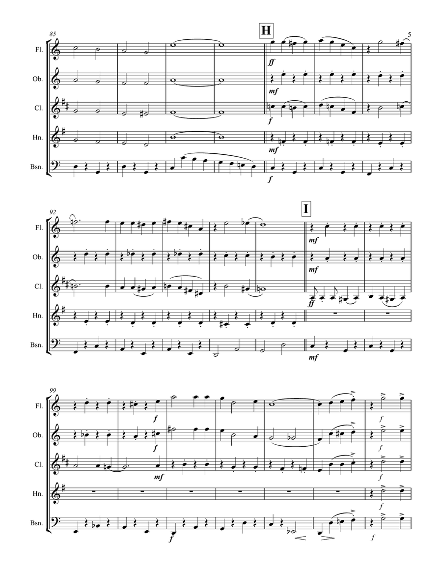Mele Kalikimaka Woodwind Quintet scores gallery preview page 6