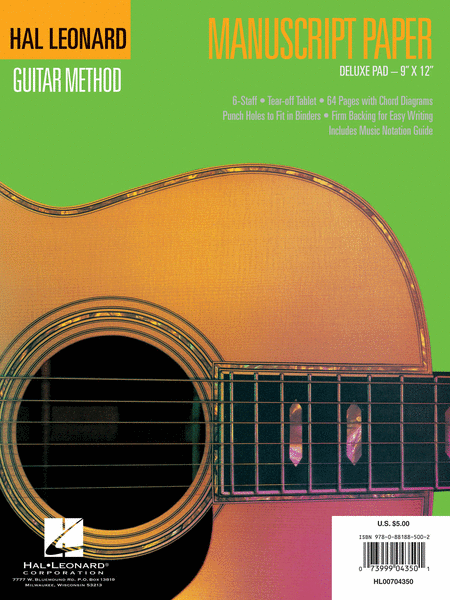Guitar Manuscript Paper - Deluxe