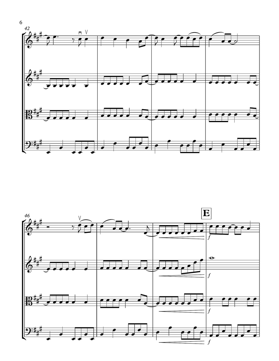 Just Like Heaven String Quartet scores gallery preview page 6