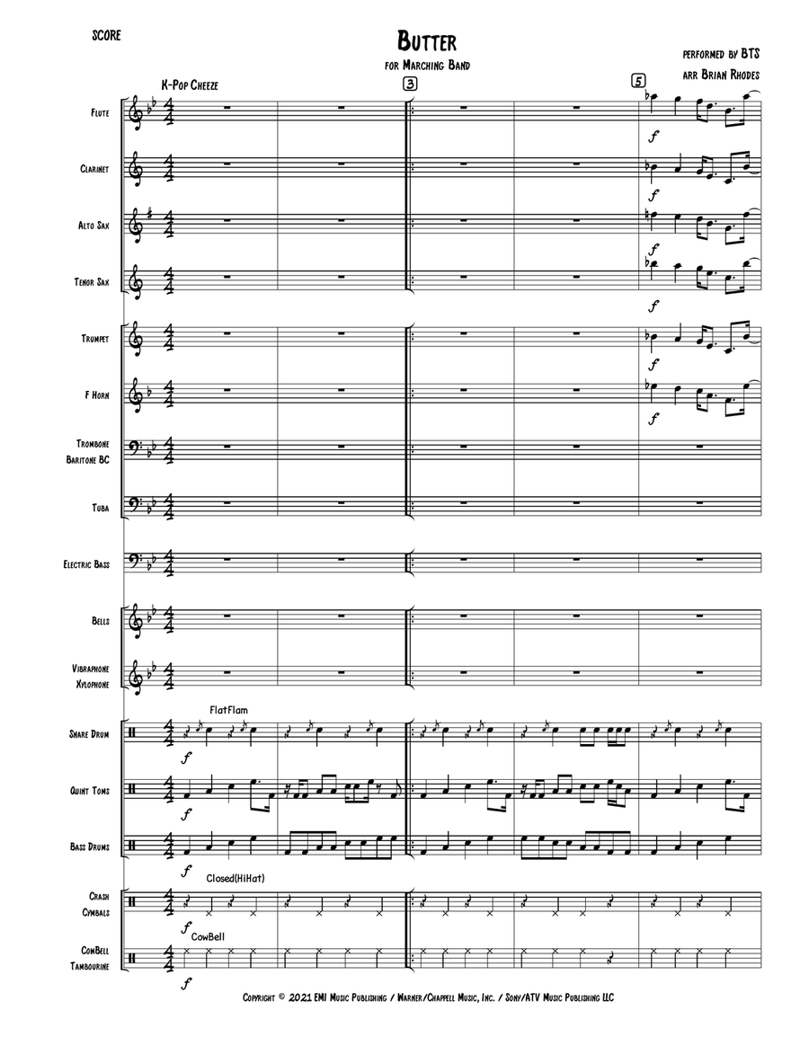 Butter Butter Marching Band scores gallery preview page 2