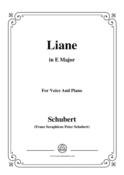 Schubert-Liane,in E Major,for Voice&Piano image number null