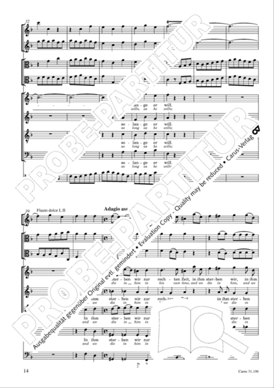God's own time is the time appointed (Gottes Zeit ist die allerbeste Zeit) 4-Part scores gallery preview page 15