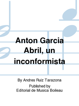 Book cover for Anton Garcia Abril, un inconformista
