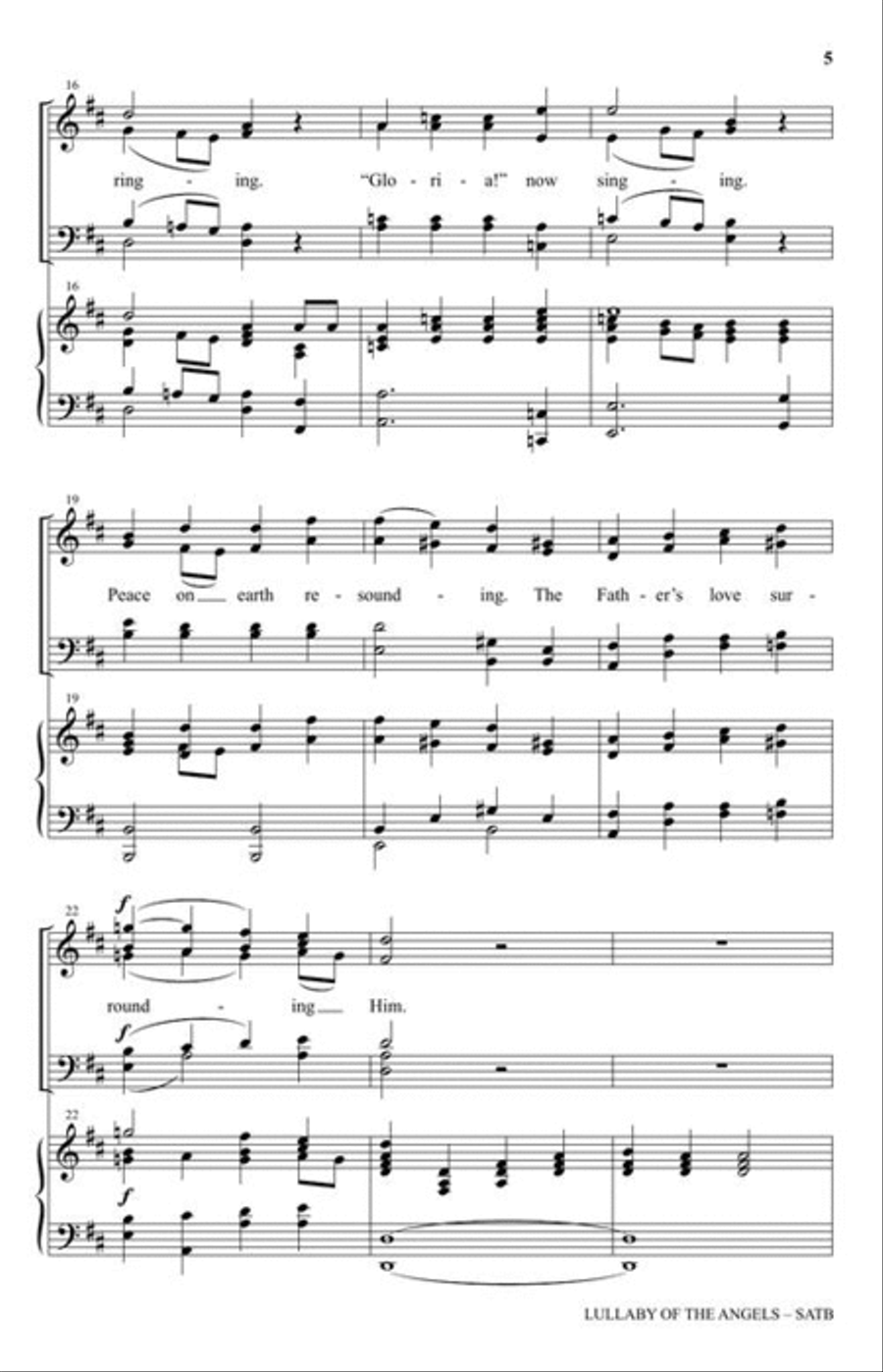 Lullaby of the Angels 4-Part scores gallery preview page 4