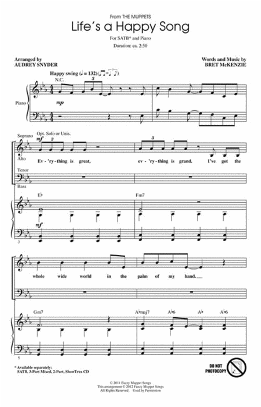 Life's a Happy Song 4-Part scores gallery preview page 2