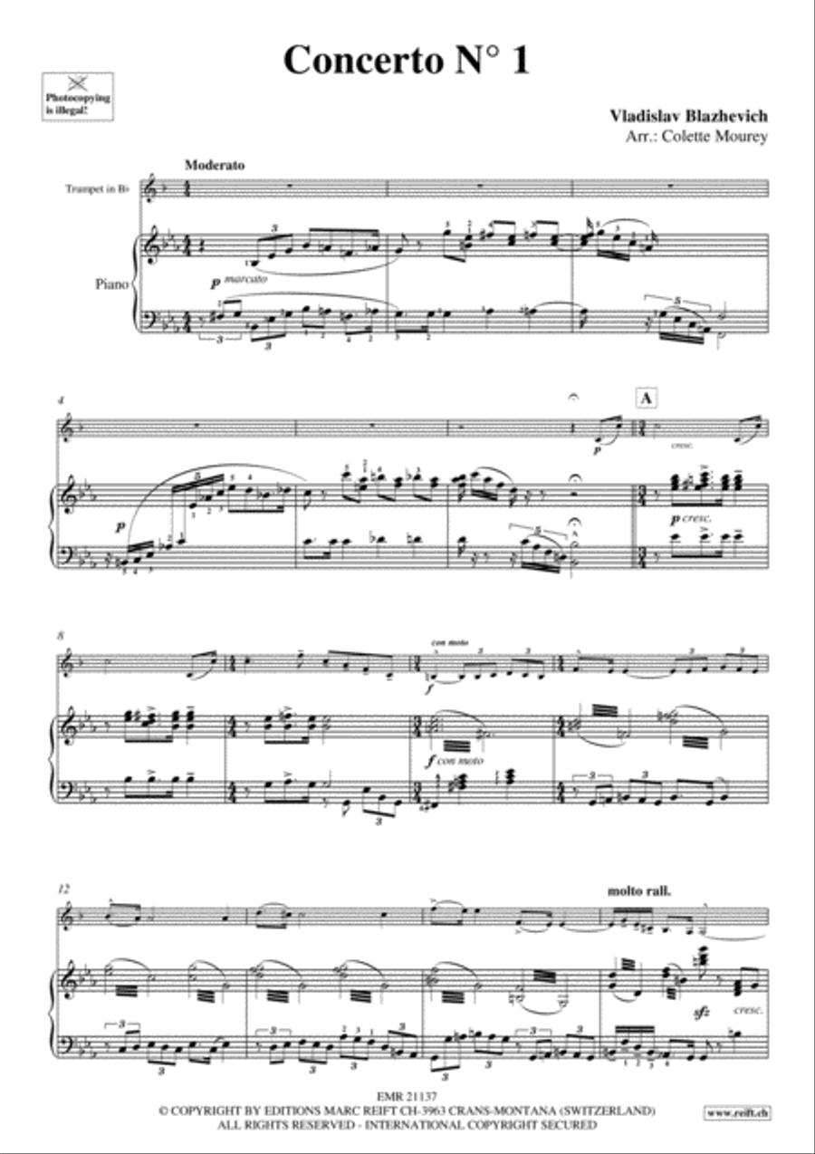 Concerto No. 1 Trumpet Solo scores gallery preview page 3