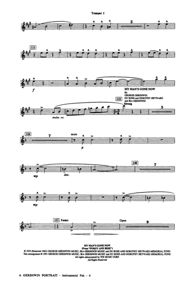 A Gershwin Portrait! The Music of George and Ira Gershwin: 1st B-flat Trumpet