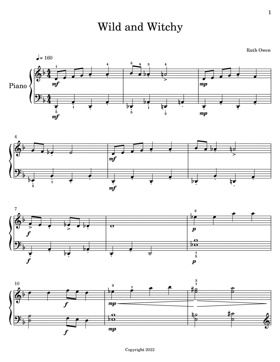 Wild and Witchy Piano Method scores gallery preview page 1