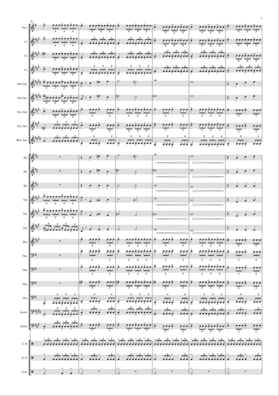 Teenage Mutant Ninja Turtles Marching Band scores gallery preview page 5