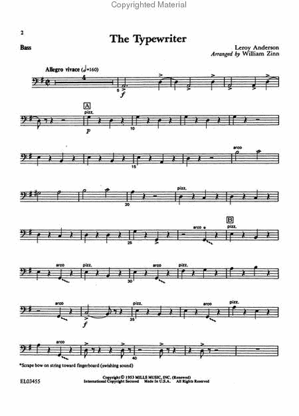 Leroy Anderson for Strings by William Zinn String Orchestra - Sheet Music