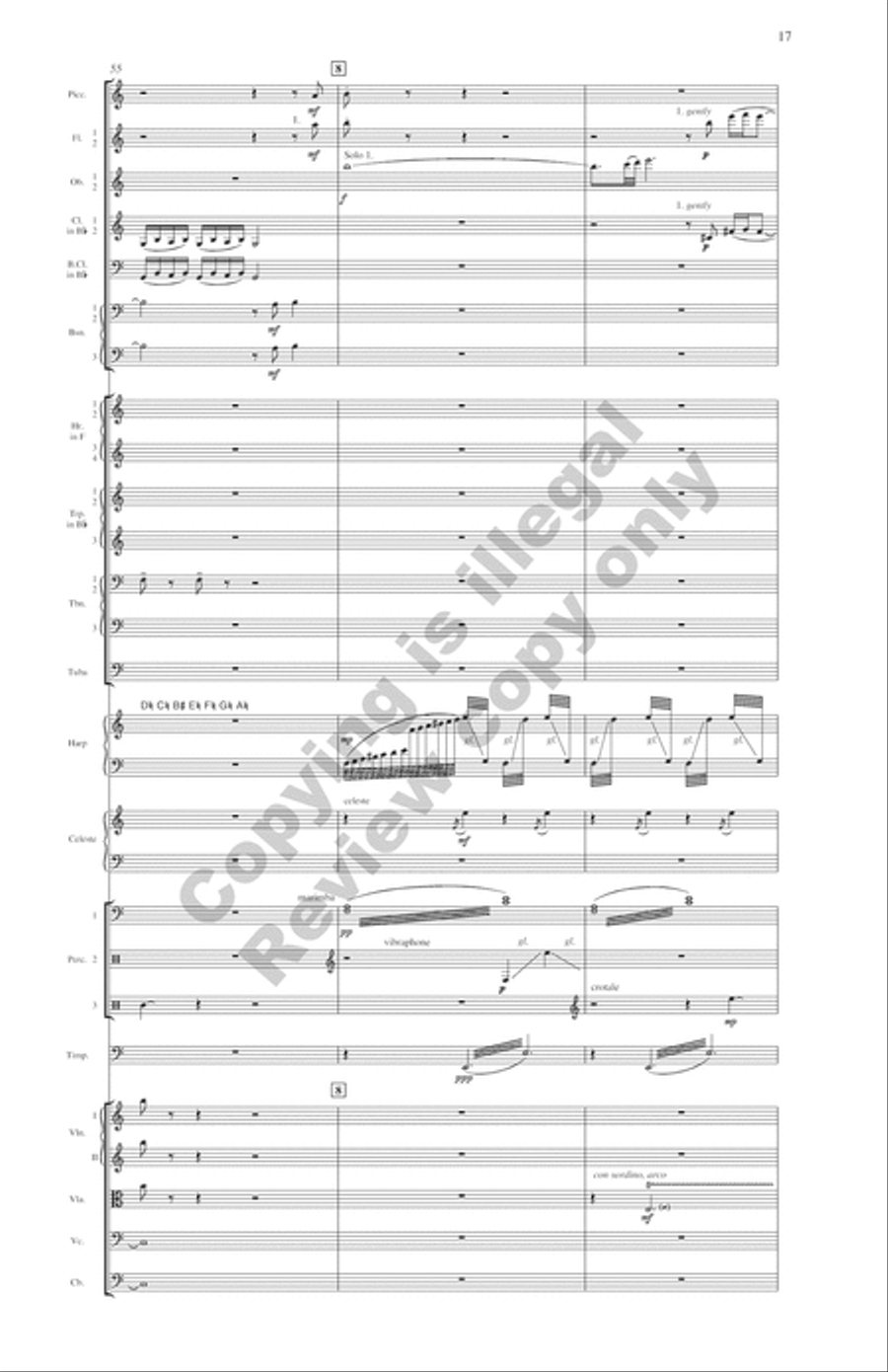 Symphony: Water Music Full Orchestra scores gallery preview page 12