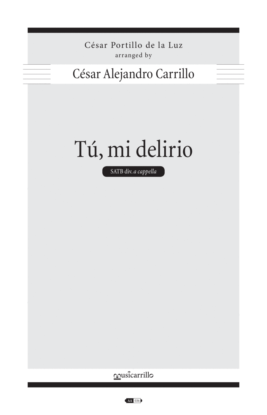 Tu, Mi Delirio Tu, Mi Delirio Divisi scores gallery preview page 1