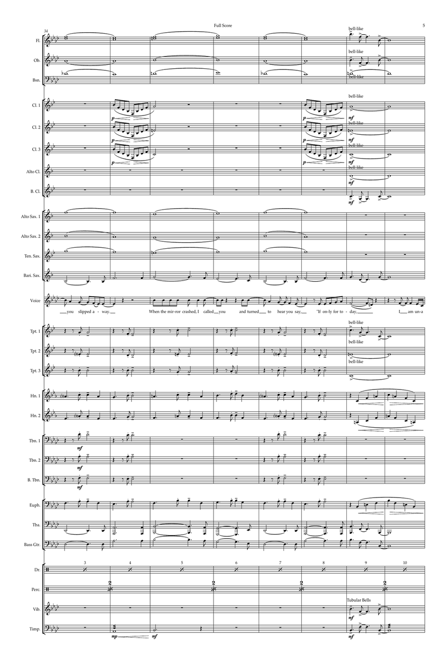 Take My Breath Away (Love Theme) Concert Band scores gallery preview page 5