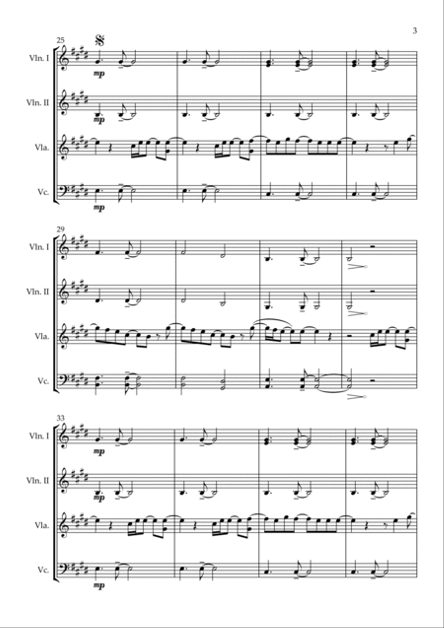 Falling String Quartet scores gallery preview page 3