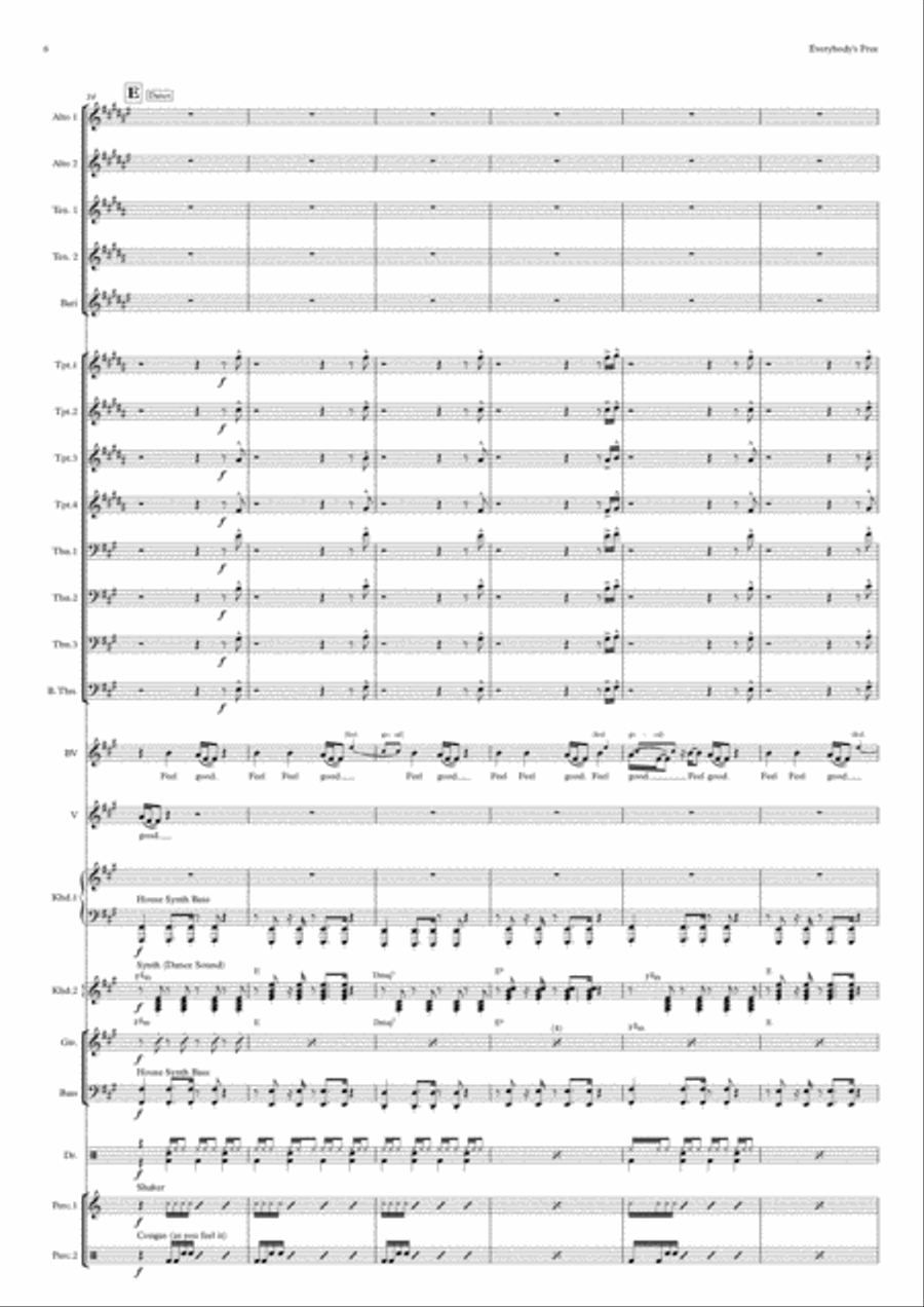 Everybody's Free (to Feel Good) Everybody's Free (to Feel Good) Jazz Ensemble scores gallery preview page 6