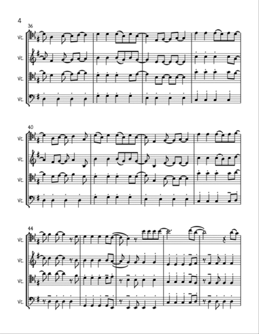 Viva La Vida String Quartet scores gallery preview page 4