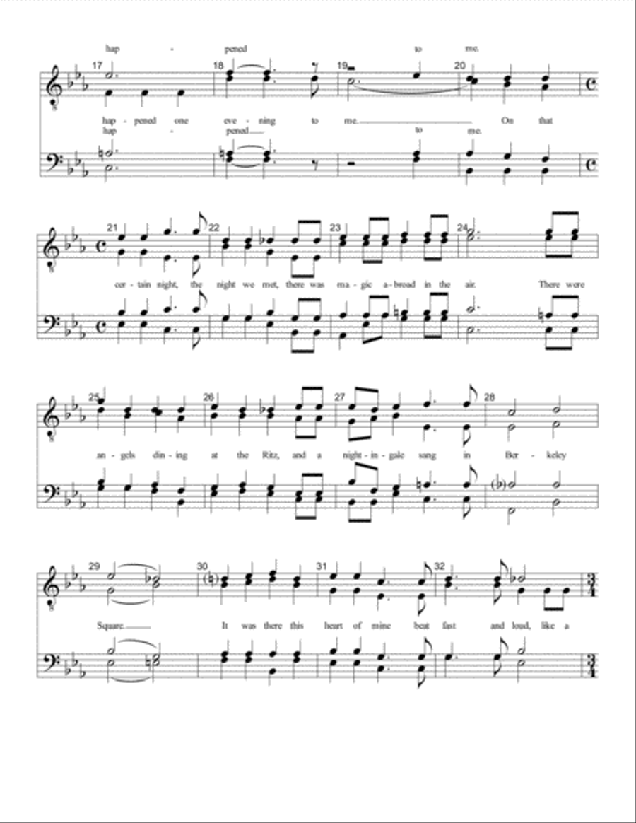 A Nightingale Sang In Berkeley Square TTBB scores gallery preview page 2