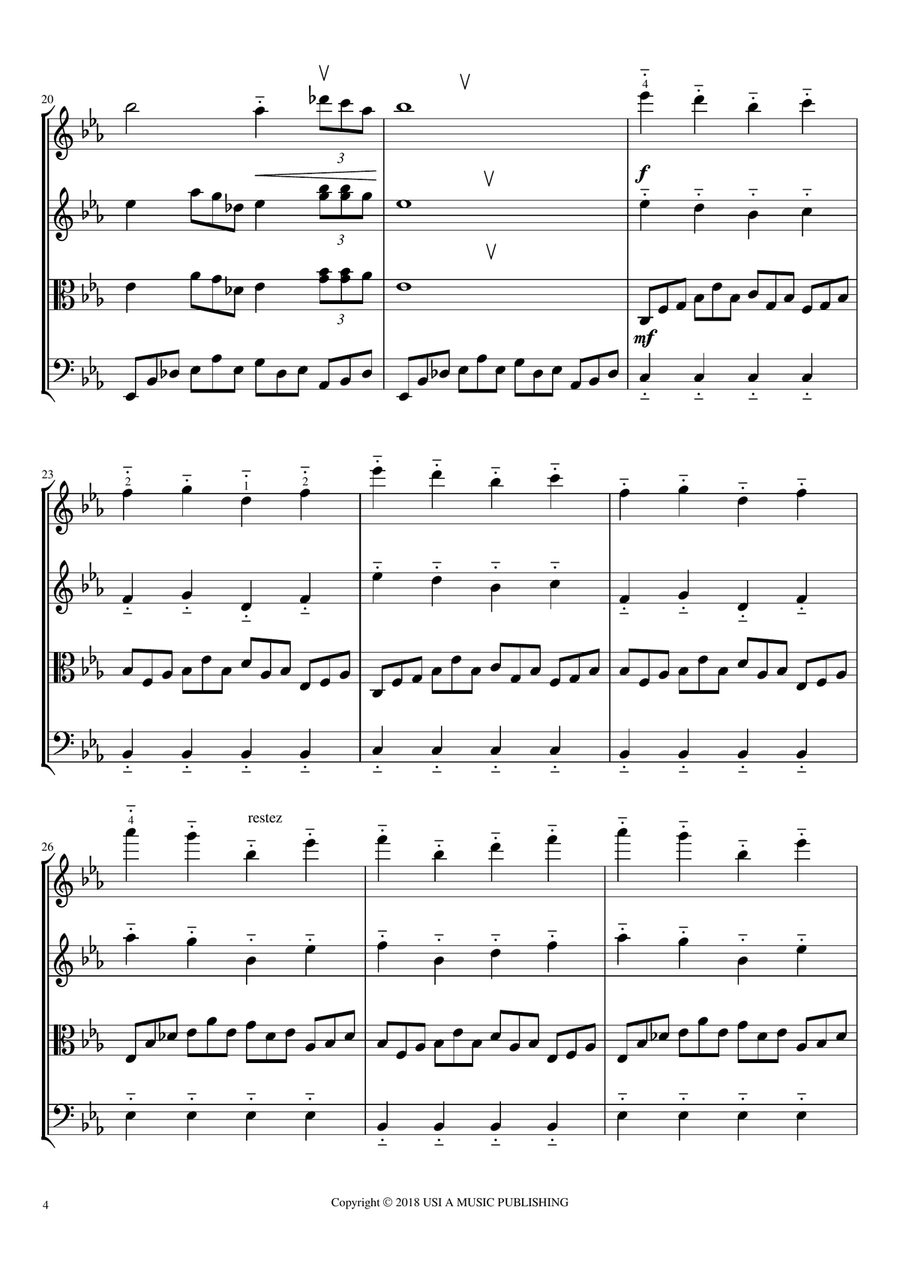 Airwolf Theme String Quartet scores gallery preview page 6