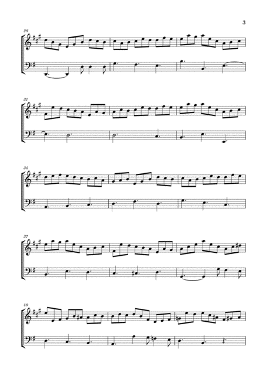 Bach - Jesus bleibet meine Freude for Clarinet and Cello Clarinet scores gallery preview page 3